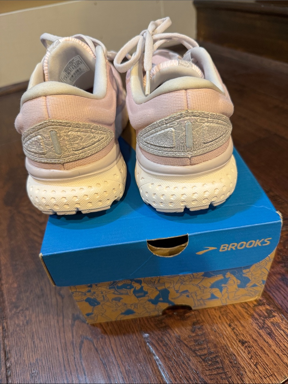 Brooks Women's Running Shoes - Pale Pink and White - Picture 4 of 9